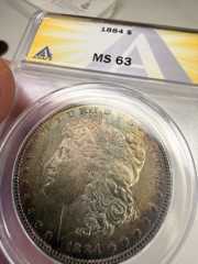 1884 Morgan Dollar — ANACS MS63 with Toning collector photo