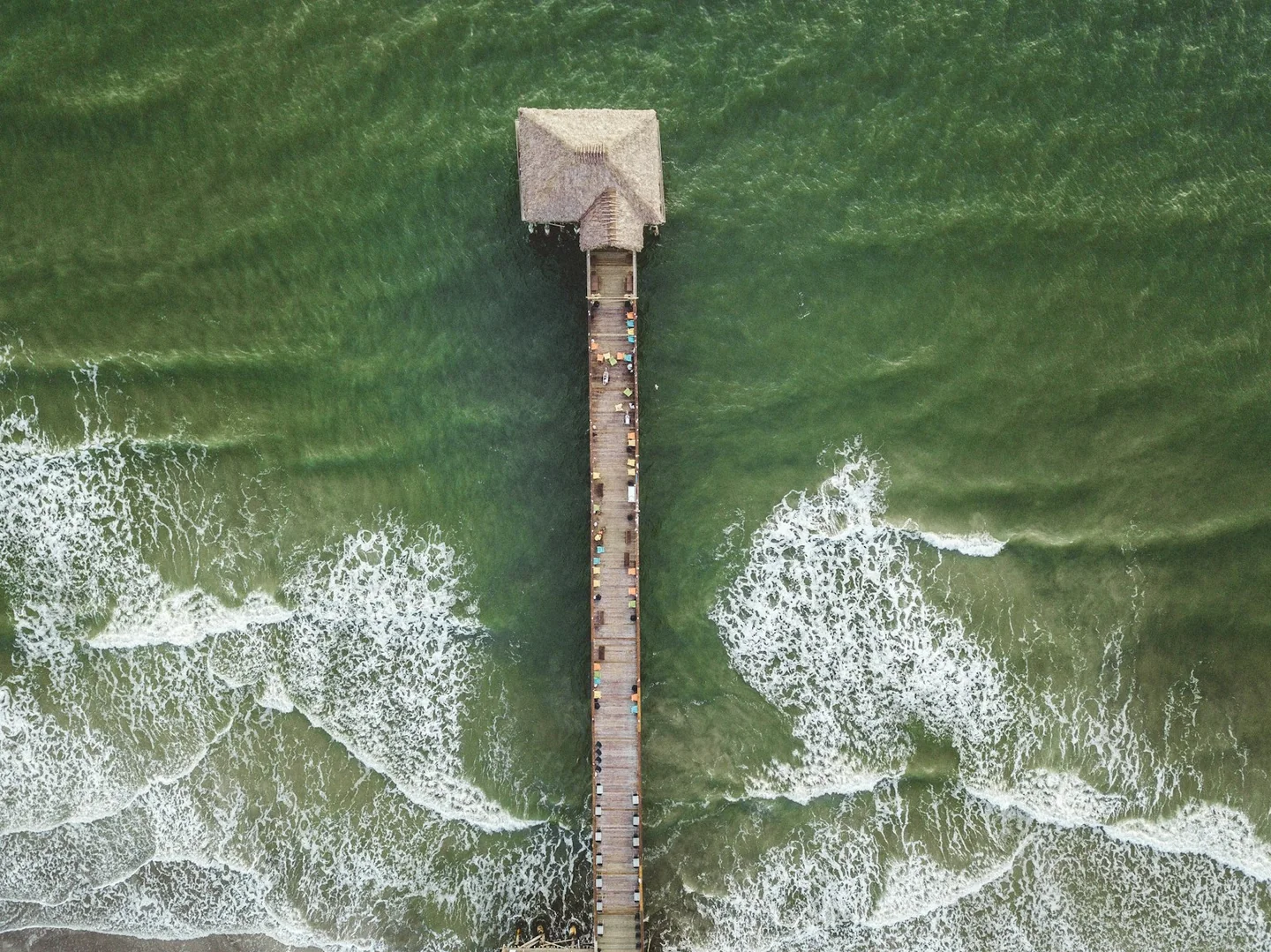 Aerial view of Cocoa Beach Pier and Florida’s Space Coast
