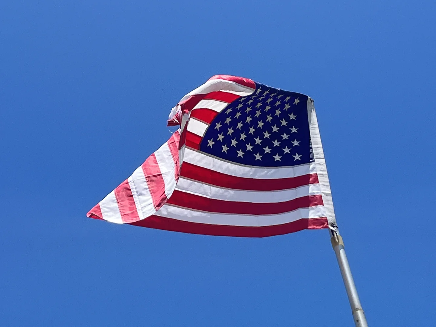 American flag near Cocoa Beach Pier
